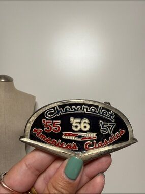 Vintage Chevrolet 55’ 56’ 57’ American Classics Belt Buckle Made in USA